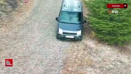Tunceli'de usulsüz şekilde sakarmeke avlayan 2 kişi, dronla tespit edildi