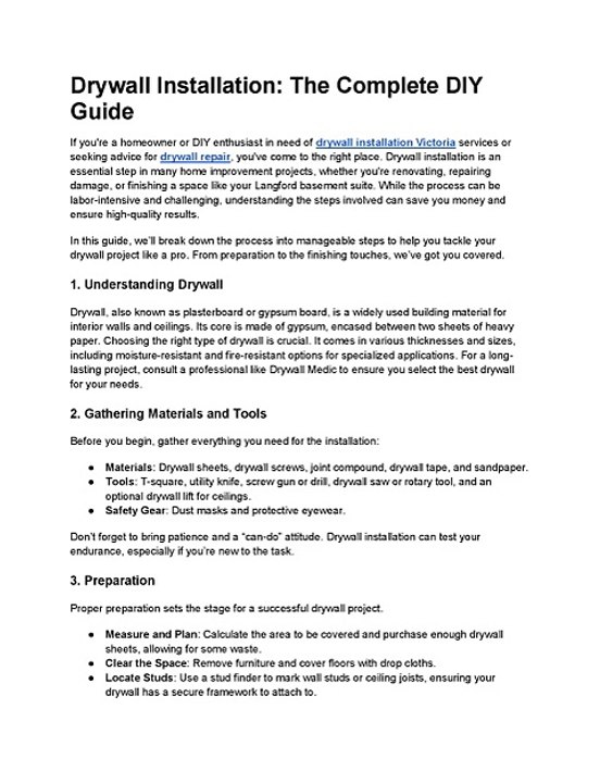 Drywall Installation_ The Complete DIY Guide