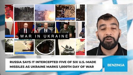 Russia Says It Intercepted Five Of Six U.S.-Made Missiles As Ukraine Marks 1,000th Day Of War