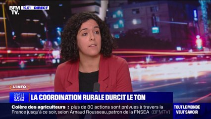 Manon Aubry (députée européenne LFI): "Le meilleur moyen de répondre à la détresse des agriculteurs, c'est d'y apporter des réponses politiques"