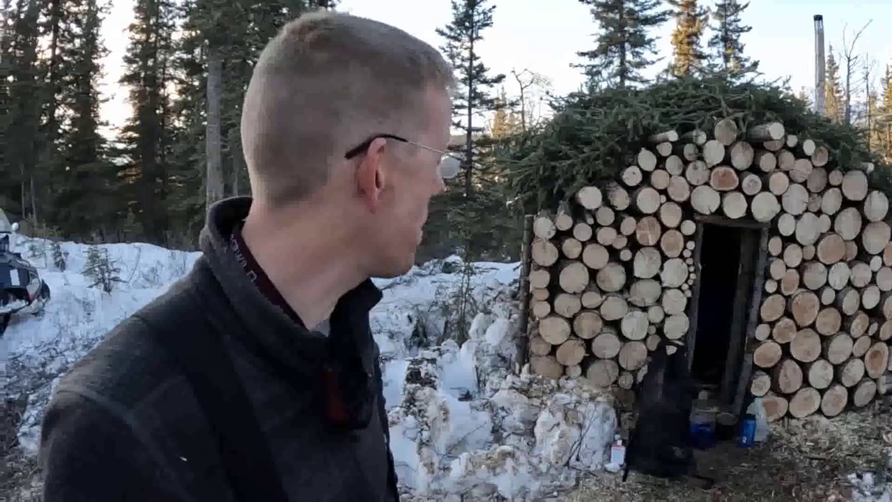 Building & Camping in a Bushcraft Log Cabin in the Alaskan Bush