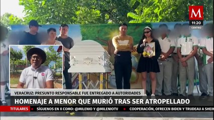 En Veracruz, pobladores de Jáltipan rinden homenaje a menor de 13 años que murió atropellado