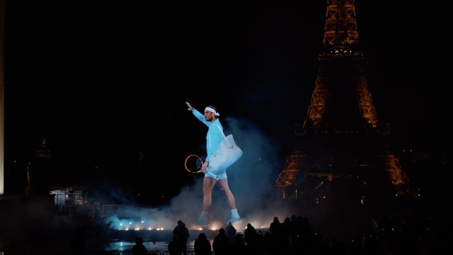 Tennis - Coupe Davis 2024 - Nike célèbre Rafael Nadal avec une projection monumentale au Trocadéro