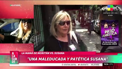 Durísima reacción de la mamá de Moritán tras la entrevista de Pampita con Susana Giménez: "Patética"