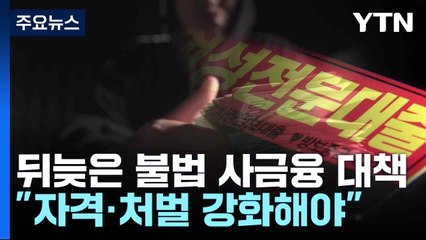 뒤늦은 불법 사금융 대책..."자격·처벌 강화해야" / YTN