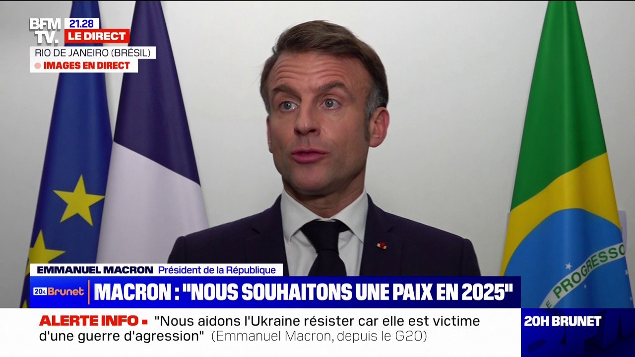 Guerre en Ukraine: "Pour qu'il y ait la paix dans la région, il faut que nous ayons des garanties réciproques", déclare Emmanuel Macron