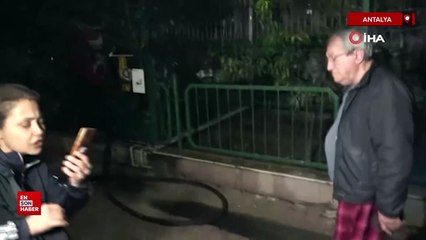 Antalya'da yaşlı kadının evi yandı: Kendini can havliyle dışarıya attı