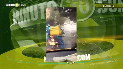 ¡Qué aguacero! Granizo y vías inundadas, así está Medellín esta tarde