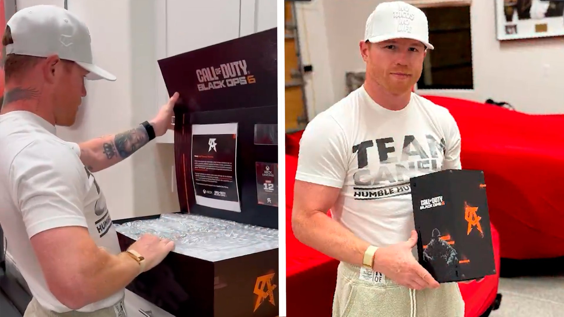 Canelo lvarez es consentido por  Call of Duty y Xbox Mxico con una consola personalizada