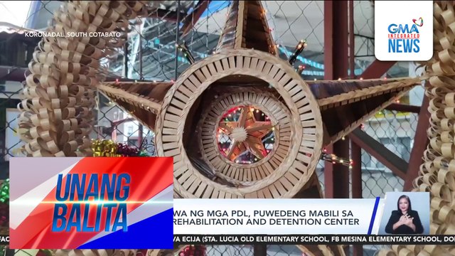 Mga parol na gawa ng mga PDL, puwedeng mabili sa South Cotabato Rehabilitation and Detention Center | Unang Balita
