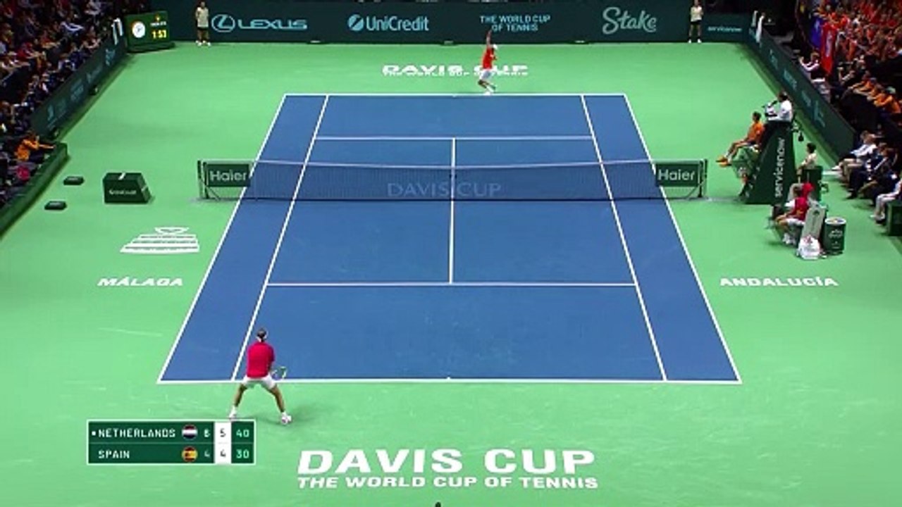 Rafael Nadal plays his final ever point