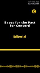 Editorial | Bases for the Pact for Concord