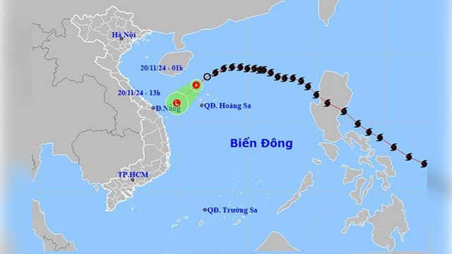 Thời tiết ngày 20/11: Áp thấp nhiệt đới gây mưa dông lớn trên biển