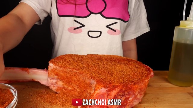 ASMR STEAKS & STRETCHY CHEESE with HYUNEE & NIKOCADO (Tomahawk, Filet Mignon, Porterhouse) MUKBANG