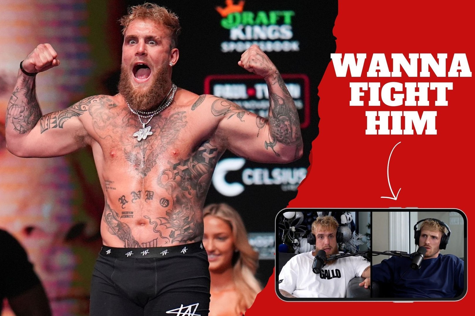 Jake Paul talks a lot of trash to his older brother Logan and challenges  him to a boxing fight