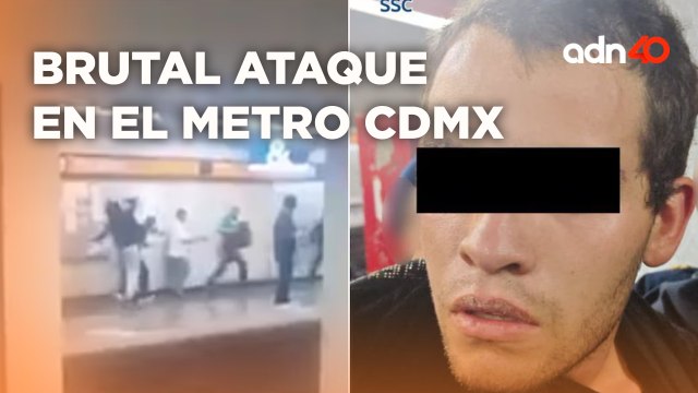 Sujeto ataca sin razón a usuarios del Metro CDMX, los acuchilló y trató de lanzarse a las vías