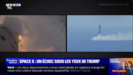 SpaceX échoue à rattraper sa fusée Starship sous les yeux de Trump