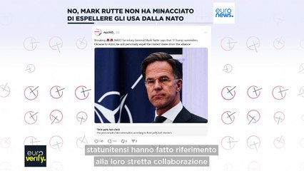 Fact-checking: Mark Rutte non ha minacciato di espellere gli Usa dalla Nato