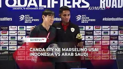 Canda Shin Tae-yong Lempar Bola ke Marselino di Sesi Wawancara usai Indonesia Kalahkan Arab Saudi
