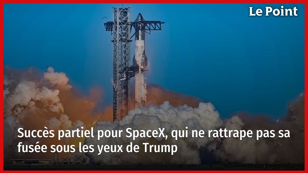 Succès partiel pour SpaceX, qui ne rattrape pas sa fusée sous les yeux de Trump