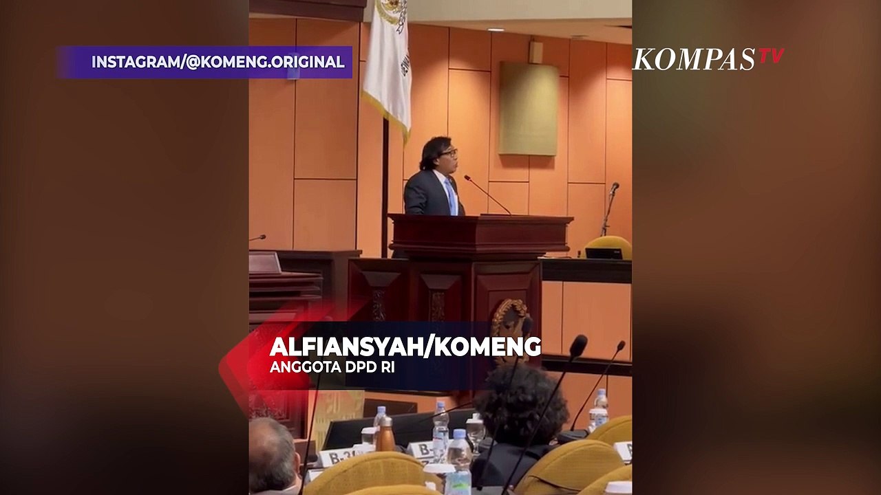 Gaya Senator Komeng Baca Hasil Reses Buat Sidang Paripurna DPD Pecah Tawa: Jangan Berisik