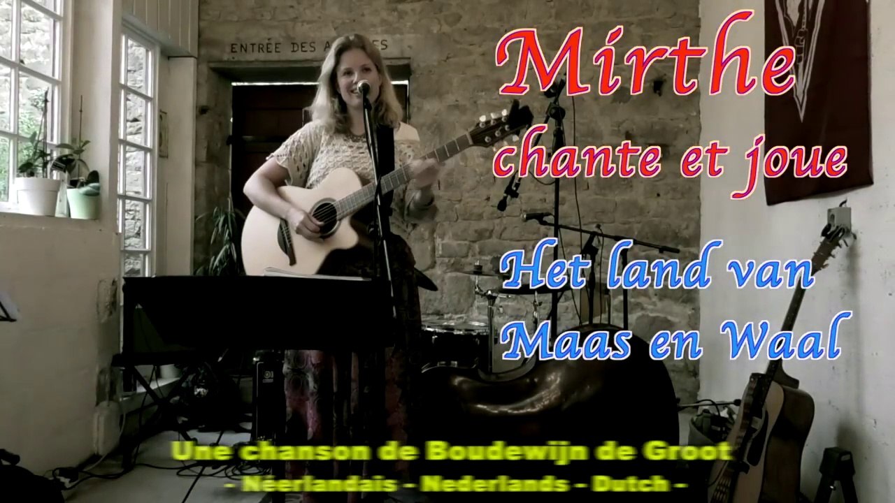 HET LAND MAAS EN WAAL (de Groot) performed by MIRTHE, gig 2023, guitare-vocals, Guémené France