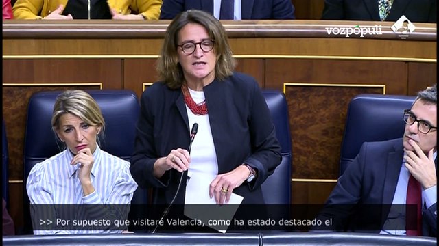 Ribera: Si consideran que es dogmatismo climático y se burlan de los avisos rojos de Aemet es muy difícil extraer conclusiones que nos preparen para la siguiente calamidad