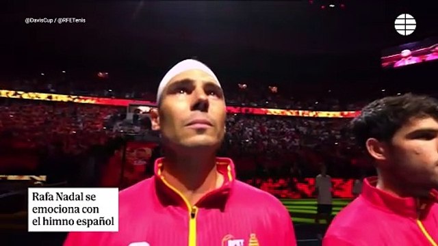 Las lágrimas de Rafa Nadal durante los cuartos de final de la Copa Davis