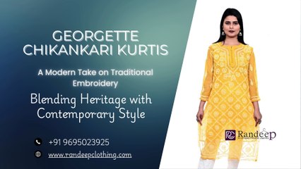 Georgette Chikankari Kurtis A Modern Take on Traditional Embroidery