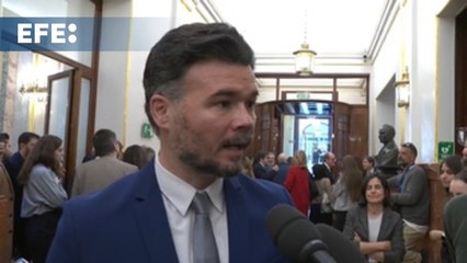 Rufián sobre la declaración de Aldama: "como siempre decimos, que se sepa todo"
