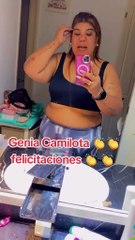 Camilota se animó a mostrar los cambios de su cuerpo en ropa interior frente al espejo y soltó un fuerte comentario