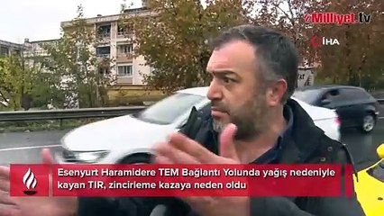 İstanbul'u sağanak vurdu: TEM'de zincirleme kaza