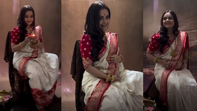 Devoleena Bhattacharya Flaunts Her Baby Bump In Traditional Bengali Look Maternity Photoshoot