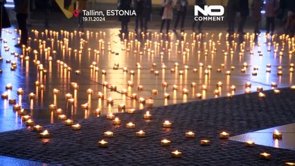 1,000 candles lit in Tallinn and Riga in solidarity with Ukraine