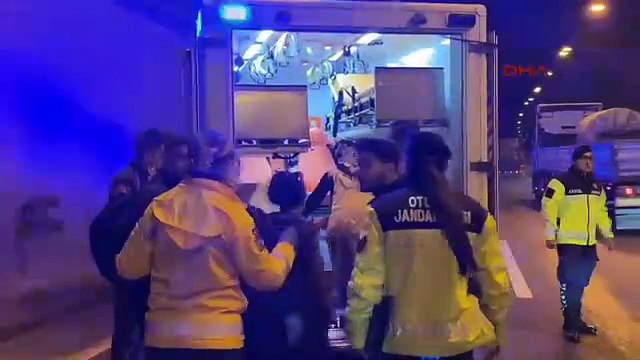 TEM'de tünel içinde zincirleme kaza: TIR ve 2 otobüs birbirine girdi