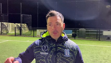 Sheerwater manager TJ Barbato post-Guildford City