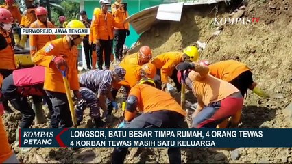 Tebing Longsor, Batu Besar Timpa Rumah Warga dan Tewaskan 4 Orang Sekeluarga!