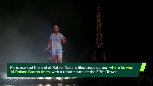 Eiffel Tower honours Nadal as Paris pays tribute