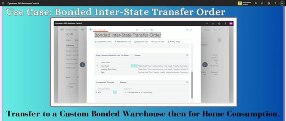 Transfer Goods from Custom Bonded Warehouse to Other Domestic/InterState/Local Warehouse for Home Consumption in Business Central #d365bc #transferOrders #igst #custom #bondedWarehouse #msdyn365bc