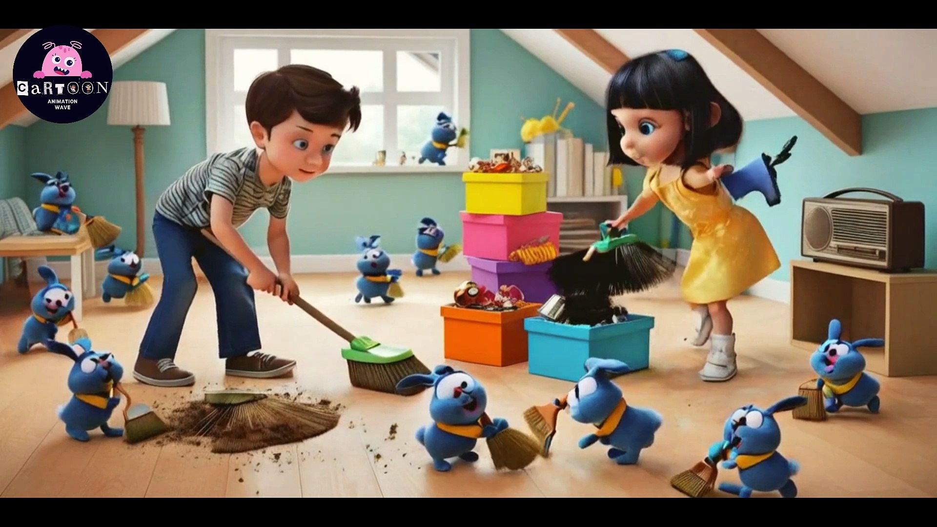 ⁣A Magical Cleaning Adventure For Kids | Fun Animated Stories For Kids | Mur And Mishi