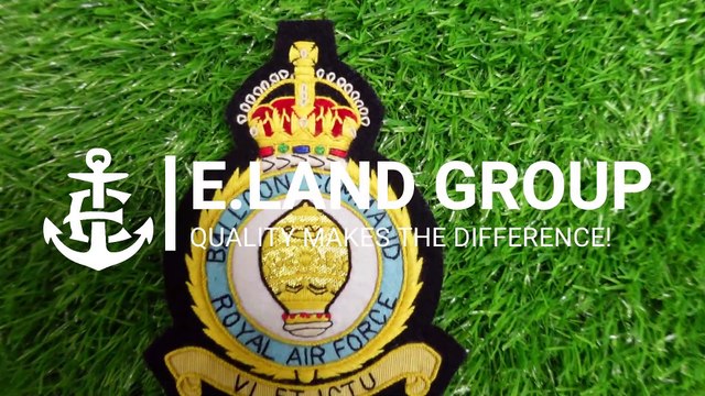 Embroidered Badges - RAF Patches, Bullion Wire Blazer Badge, WW2 RAF Balloon Command Blazer Badge