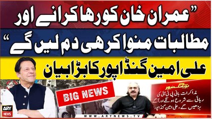 Gandapur said, "We will not rest until we secure release of Imran Khan and fulfill our demands."