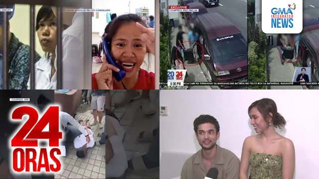 24 Oras: (Part 1) Mary Jane Veloso na nasa death row sa Indonesia, makakauwi na ng Pilipinas, ayon sa Pangulo; 5 lalaki na tumangay sa lithium ion batteries sa telco box, arestado; Pagdami ng mga menor de edad na nabubuntis sa Pilipinas,..., atbp.