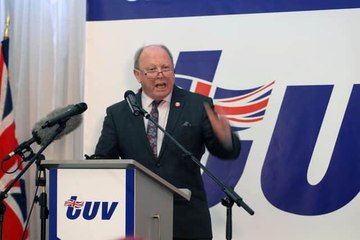 Jim Allister speaking at the UFU rally