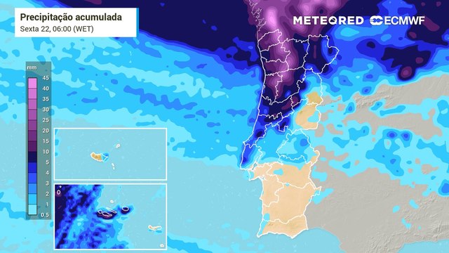 Amanhã a depressão Caetano vai atingir Portugal: deixará chuva, vento forte e agitação marítima. Saiba em que zonas