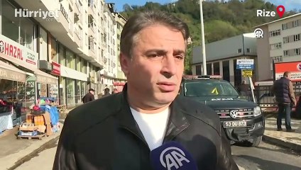 Rize'de heyelan anındaki panik kamerada