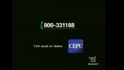 Pubblicità/Bumper anno 2002 Canale 5 - Cepu con Bobo Vieri