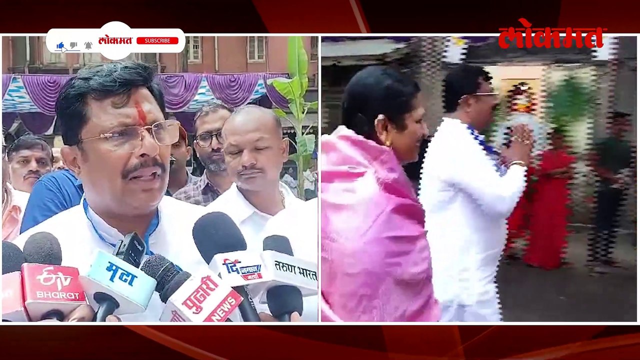 कोल्हापूर उत्तरचे उमेदवार राजेश क्षीरसागर यांनी बजावला मतदानाचा हक्क..-