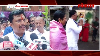 कोल्हापूर उत्तरचे उमेदवार राजेश क्षीरसागर यांनी बजावला मतदानाचा हक्क..-