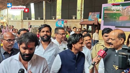 अमित ठाकरेंनी सदा सरवणकरांच्या कोटावरील उलटं धनुष्यबाण पाहिलं अन्...